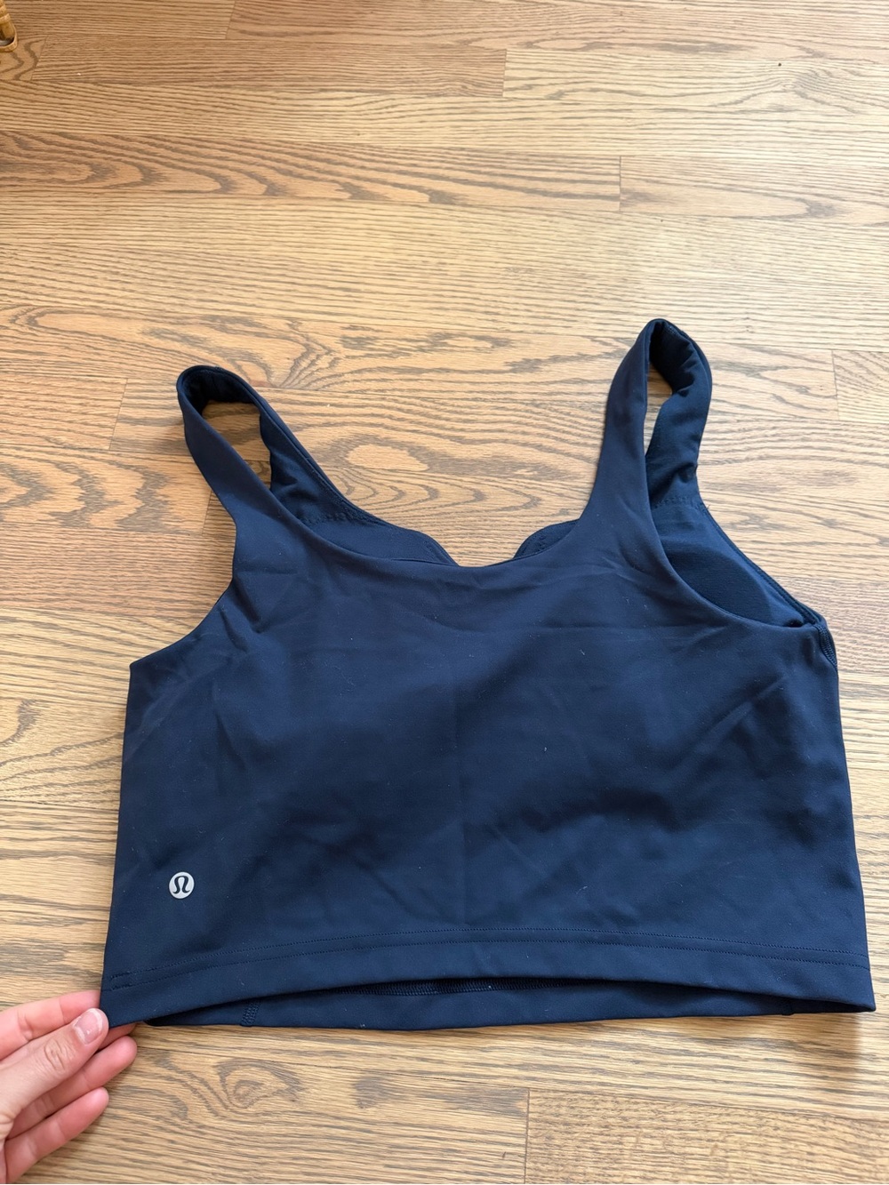 lululemon athletica Navy Blue Cropped Support Tank Bra